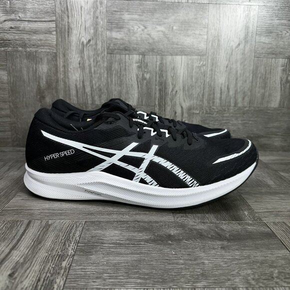 Asics Hyper Speed 3 Men's size 13 Black White Running Shoes - Picture 1 of 8
